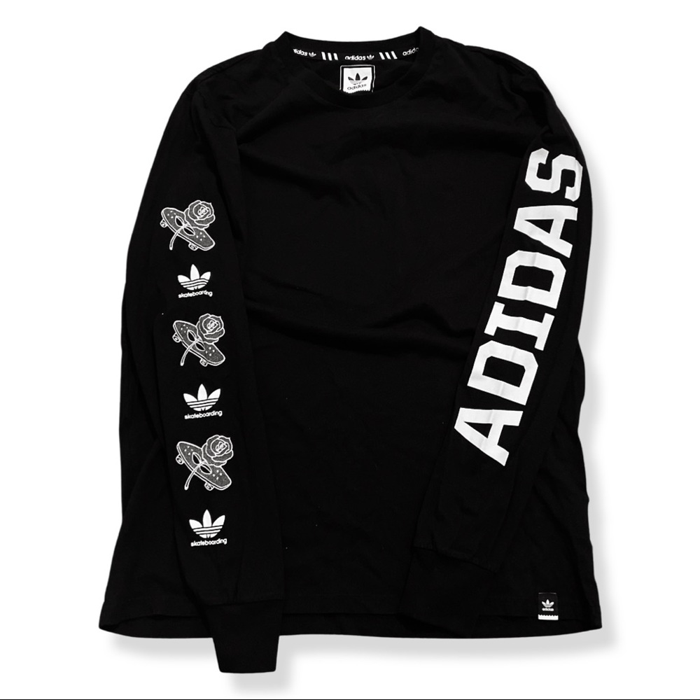 Mens Large Adidas Long sleeve skateboard design.